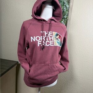 The North Face Burgundy Hoodie with Logo